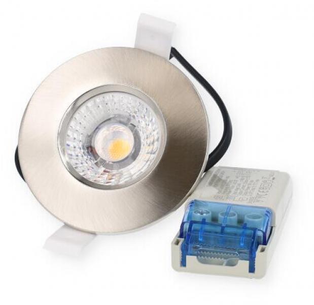 Ledxon EDOS Einbaustrahler Flat, 6W, 520lm, 3000K, nickel gebürstet (7008105)