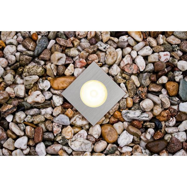 EVN LED Bodeneinbauleuchte - quadratisch - EDS IP65 - 220-240V - 2W - 3000K - 82lm, edelstahl (654120)