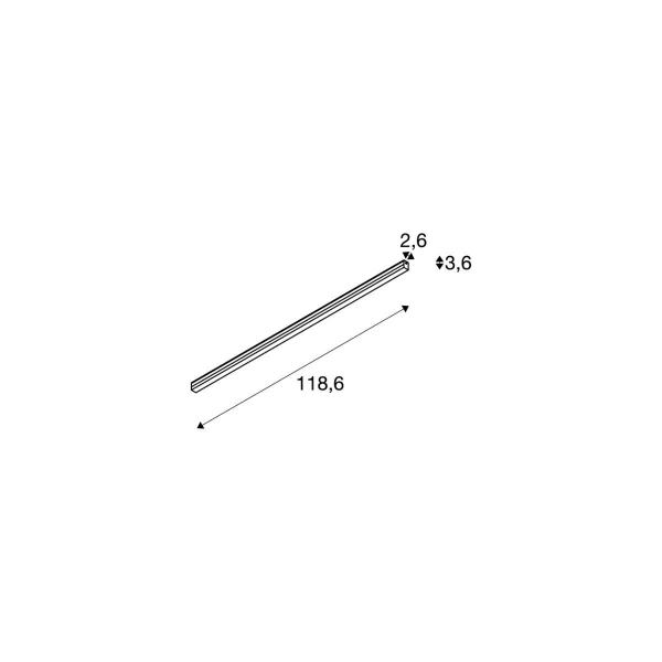 SLV BATTEN 120 Lichtbalken, weiß, CCT Switch 3000/4000K (1006124)