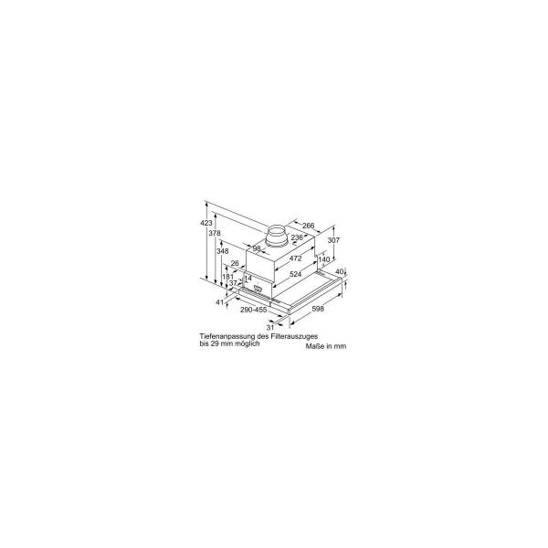 Siemens LI69SA684 EEK: A Flachschirmhaube, 60cm breit, Ab-/Umluft, softLight, Boost-Funktion, Edelstahl