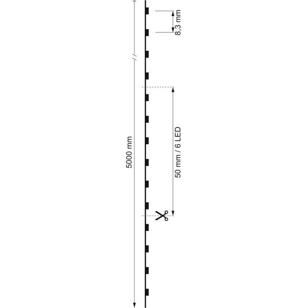 DEKO-LIGHT LED Stripes 1 Kanal 46W 3000K, 5m (840159)