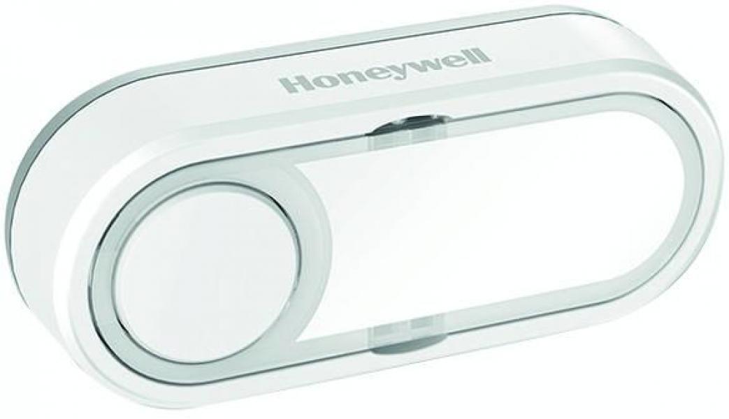 ARDEBO.de Honeywell Home DCP511 Funk Taster Querformat mit Namensschild, weiß