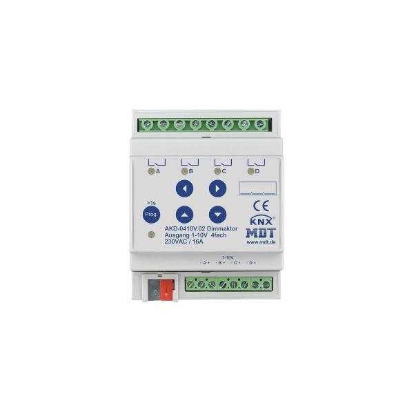 ARDEBO.de MDT AKD-0410V.02 Dimmsteuergerät 4-fach, REG, 1-10V, mit RGBW Funktionalität