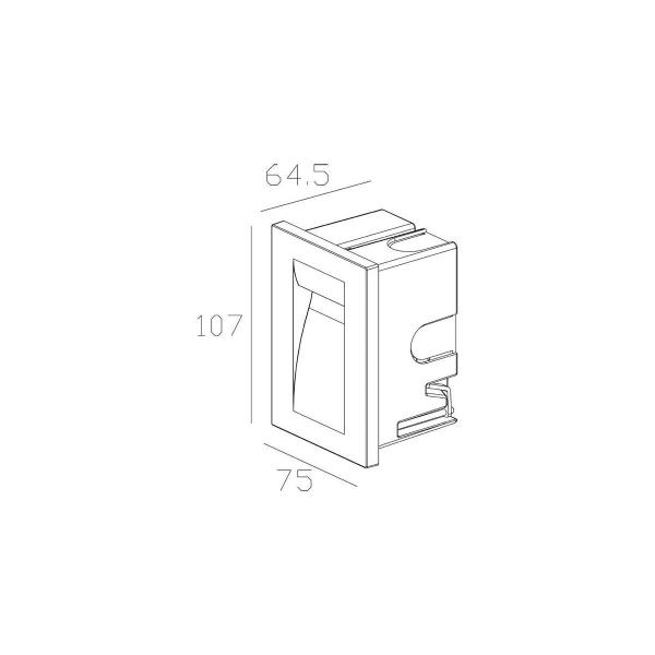 DEKO-LIGHT Yvette II W Wandeinbauleuchte, spannungskonstant, asymmetrisch, 220-240V AC/50-60Hz, 3,6W, weiß (763007)