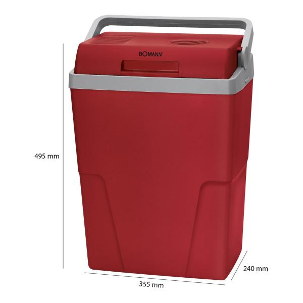 Bomann KB 6011 CB Kühlbox, 25L, 45 W, ECO-Save, rot-grau (660103)