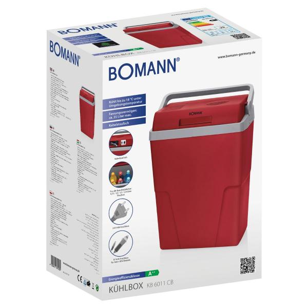 Bomann KB 6011 CB Kühlbox, 25L, 45 W, ECO-Save, rot-grau (660103)