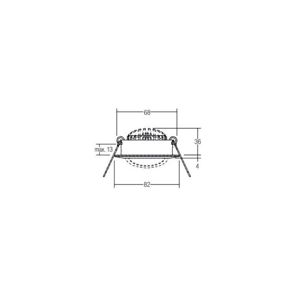 Brumberg BB03 LED-Einbaustrahlerset Phasenabschnitt dimmbar (Rundkonverter), 6W, 640lm, 3000K, weiß (40363073)