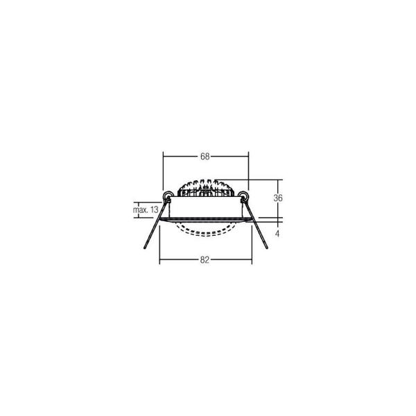 Brumberg BB03 LED-Einbaustrahlerset Phasenabschnitt dimmbar, 6W, 640lm, 3000K, chrom (39363023)