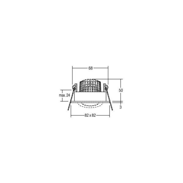 Brumberg LED-Einbaustrahler IP65, 6W, 650lm, 3000K, aluminium matt (12355253)