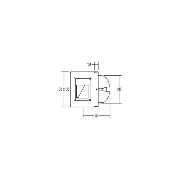 Brumberg LED-Wandeinbauleuchte, 1,2W, 40lm, 3000K, edelstahl (10129203)