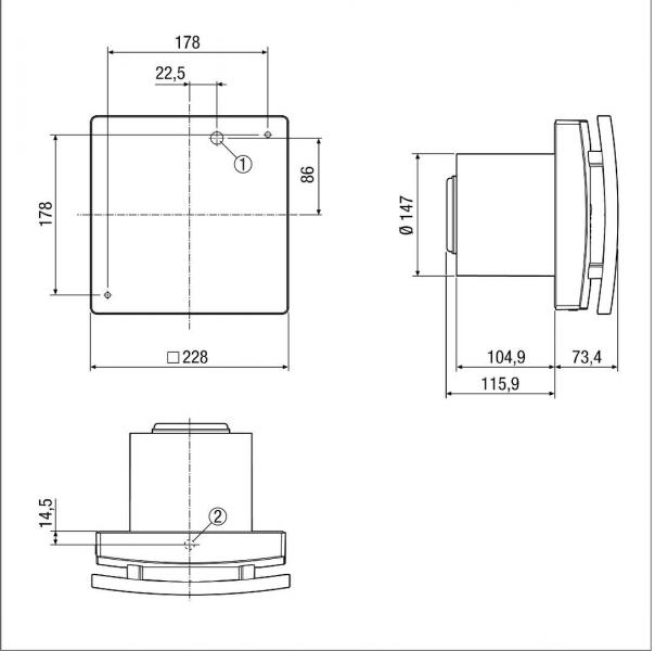 Maico ECA 150 ipro K Kleinraumventilator (840.091)