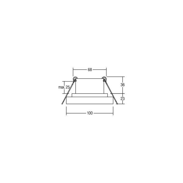 Brumberg TUBIC LED-Einbaudownlight, mit Indirektanteil, 11,4W, 858lm, 3000K, weiß (12226173)