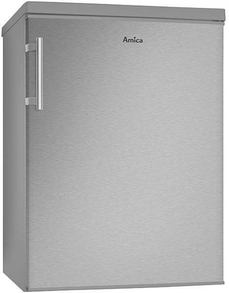 ARDEBO.de Amica KS361115E Standkühlschrank, 60cm breit, 136l, Automatische Abtauung, LED-Beleuchtung, Gefrierfach, Edelstahloptik