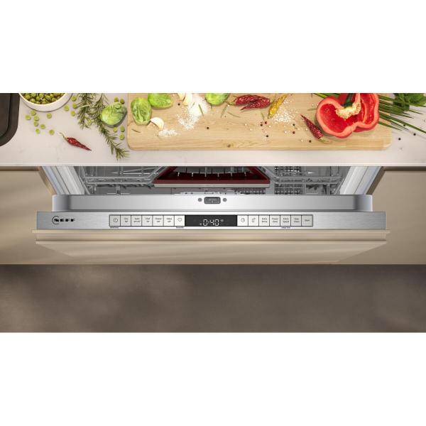 Neff S257YAX03E N 70 Vollintegrierter Geschirrspüler, 60 cm breit, 13 Maßgedecke, TimeLight, Zeolith, Chef 70°C, AquaStop