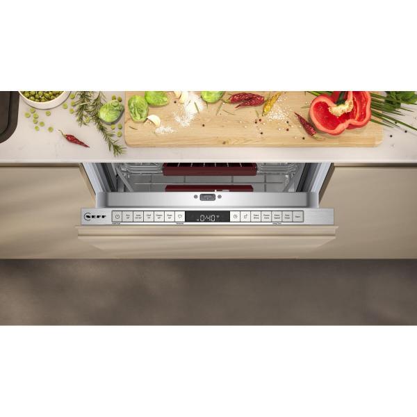 Neff S857YMX02E N 70 Vollintegrierter Geschirrspüler, 45 cm breit, 10 Maßgedecke, TimeLight, Home Connect, AquaStop