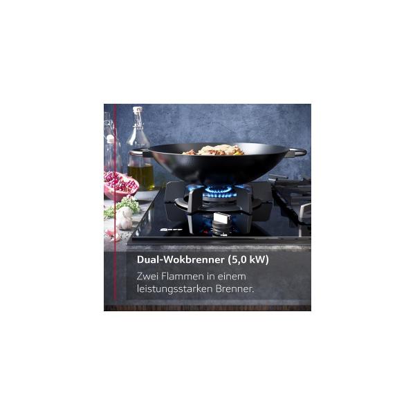 Neff T27DS79N0 N 70 Autarkes Gas-Kochfeld, 75 cm breit, Wokbrenner, Flame Select, Schaltknebel, Edelstahl