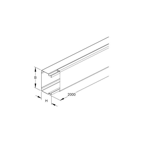 Niedax LUK 100.100 Leitungsschutzkanal mit Deckel, HxBxL 100x100x2000mm, 2m, Stahl, bandverzinkt (LUK 100.100)