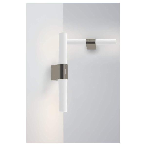 Nordlux Helva Double Wandleuchte, 9,5 Watt, 900lm, 3000K, IP44, Geberstet Nickel (2015321055)