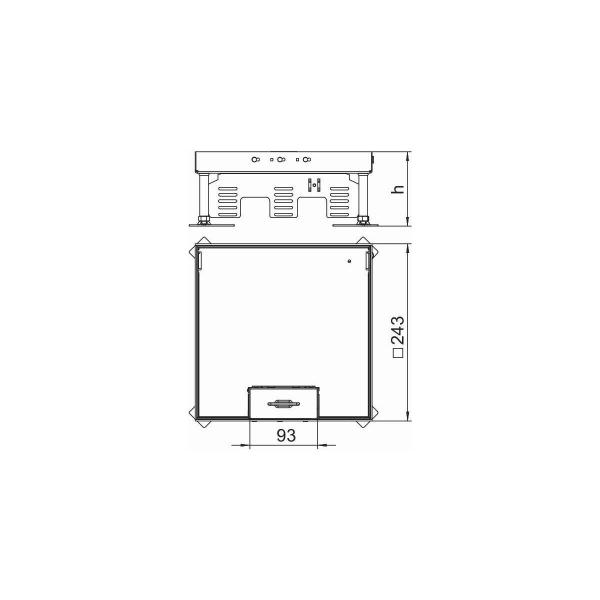 OBO Bettermann RKSN2 9 VS 25 Quadratische Kassette, mit Schnurauslass, 242x243mm, A2 (7409220)