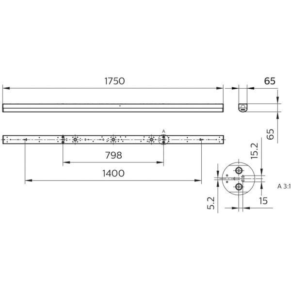 Philips BN126C CoreLine Lichtleiste, 49W, 1800mm, 6000lm, 3000K (94889199)