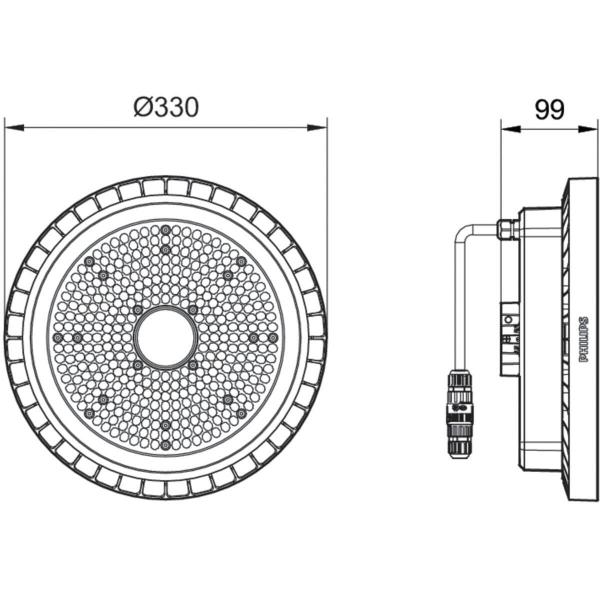 Philips CoreLine HighBay Leuchte, BY121P, G5, LED200S/840, PSU (95569100)