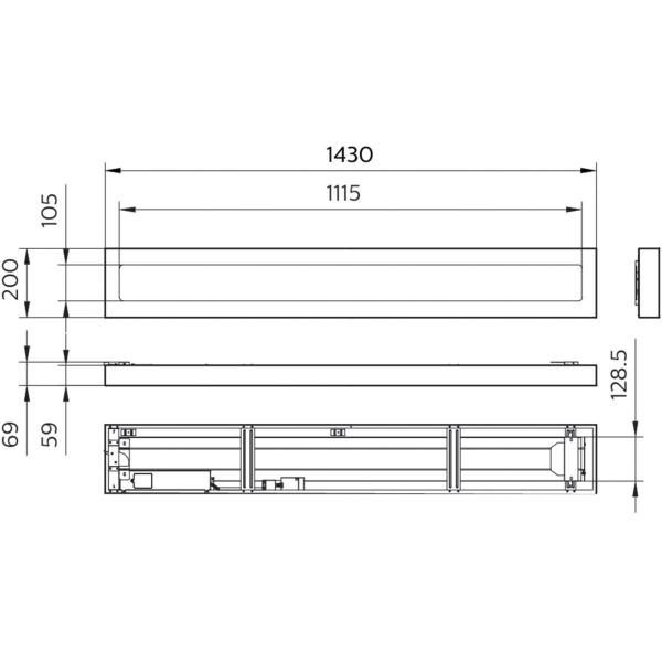 Philips CoreLine LED-Anbauleuchte SM136V 31S_37S_43S/840 PSU W20L150 OC, 22/26/31W, 3100/3700/4300lm, 4000K, weiß (51238200)