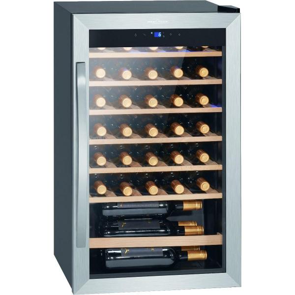 ARDEBO.de ProfiCook PC-WK 1235 Glastürkühlschrank, 95L, 48cm breit, Anti-Vibrationssystem, Kompressorkühlung, schwarz