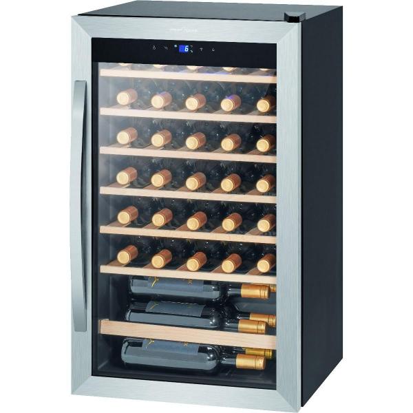 ProfiCook PC-WK 1235 Glastürkühlschrank, 95L, 48cm breit, Anti-Vibrationssystem, Kompressorkühlung, schwarz