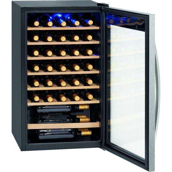 ProfiCook PC-WK 1235 Glastürkühlschrank, 95L, 48cm breit, Anti-Vibrationssystem, Kompressorkühlung, schwarz