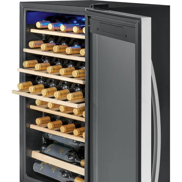 ProfiCook PC-WK 1235 Glastürkühlschrank, 95L, 48cm breit, Anti-Vibrationssystem, Kompressorkühlung, schwarz