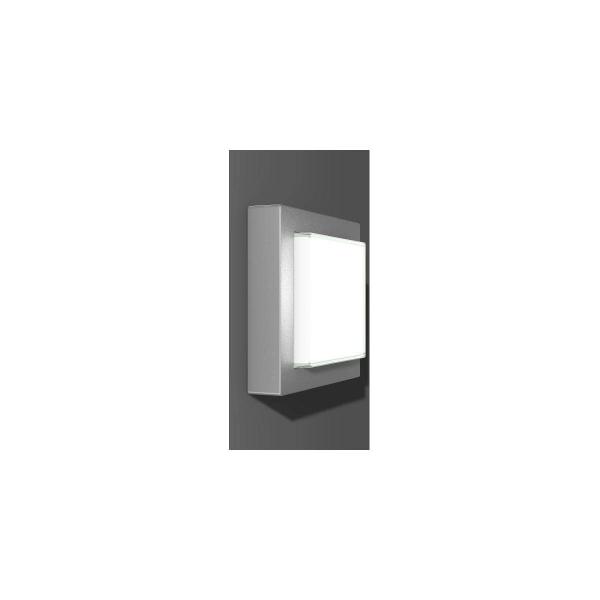 ARDEBO.de RZB Wand- und Deckenleuchte Cadero quadra, LED, 12W, 3000K, IP65, silber metallic (581637.004)