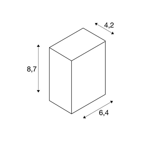 SLV QUAD Wandleuchte, LED, 3000K, IP44, eckig, anthrazit (232465)