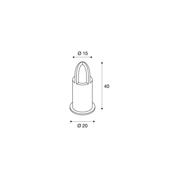 SLV RUSTY CONE 40 Outdoor Standleuchte, TC-DSE, IP54, rund, stahl gerostet, Ø/H 15/40 cm (229431)