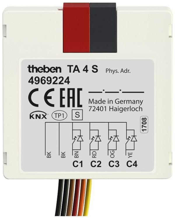 ARDEBO.de Theben TA 4 S KNX Binäreingang/Binärausgang-Tasterschnittstellen, IP 20, III (4969224)