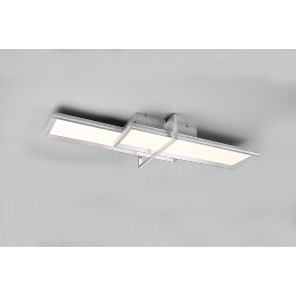 Trio Charleston Deckenleuchte, LED, 1 x 22W, 1 x 13,5W, 3000K, aluminium gebürstet (672110505)