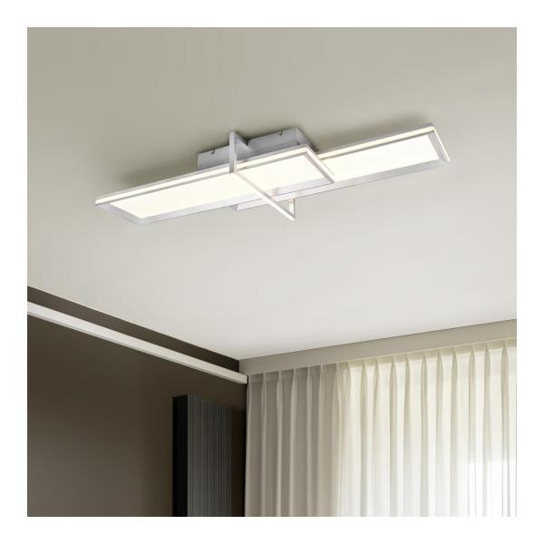 Trio Charleston Deckenleuchte, LED, 1 x 22W, 1 x 13,5W, 3000K, aluminium gebürstet (672110505)