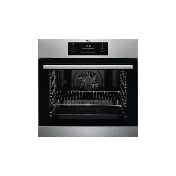 ARDEBO.de AEG BGH 33101 BA EEK: A Einbaubackofen mit Flexirunners (BEB331010M + TR1LV), 60 cm breit, 71L, SurroundCook, Kühlgebläse, Edelstahl mit Antifingerprint