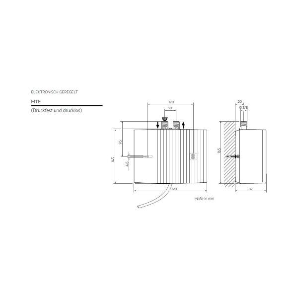 AEG MTE 350 Kleindurchlauferhitzer, EEK: A, geschlossen/offen, Über-/Untertischmontage, 3,5kW (231003)