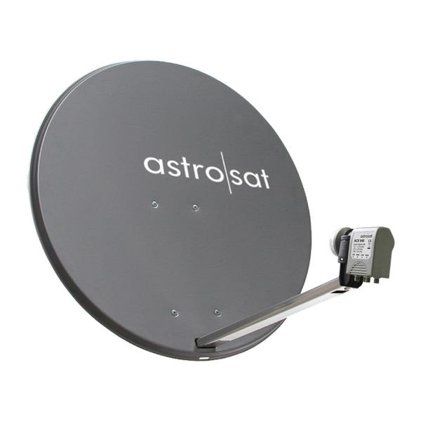 ARDEBO.de Astro SAT SET 850-1 Spiegel/Quatro LNB, anthrazit (300301)