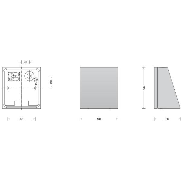 Bega 22215K3 Wandleuchte, 2,7W, 198lm, 3000K, grafit