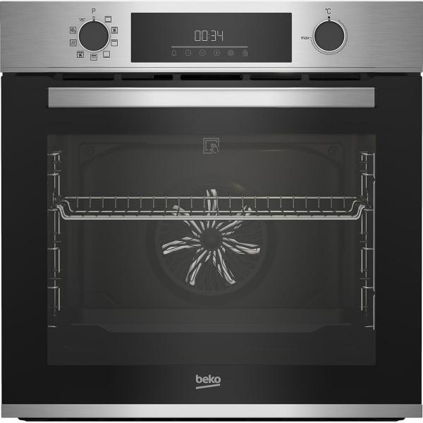 ARDEBO.de Beko BBIE12300XFP EEK: A Einbaubackofen, 60 cm breit, 72 L, SteamShine, Teleskop-Auszug, Pyrolyse, edelstahl