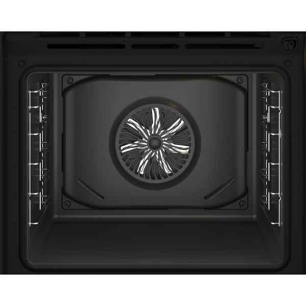 Beko BBIE12300XFP EEK: A Einbaubackofen, 60 cm breit, 72 L, SteamShine, Teleskop-Auszug, Pyrolyse, edelstahl