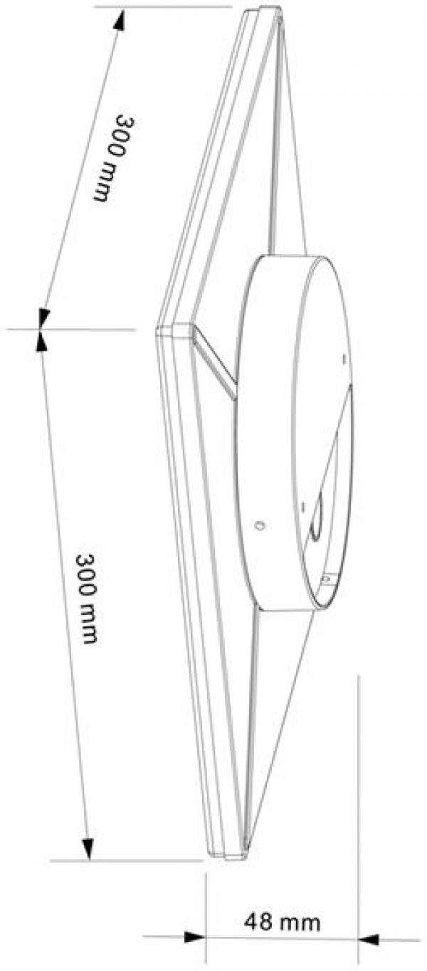 DEKO-LIGHT Mensae Wand-/Deckenleuchte, eckig, 18W, 1240lm, dunkelgrau (348071)