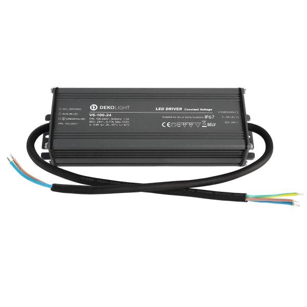 ARDEBO.de DEKO-LIGHT Netzgerät (CV, DC), IP, CV, V6-100-24, Spannungskonstant, 100.0 W, 100-240 V/AC, Ausgang (872094)