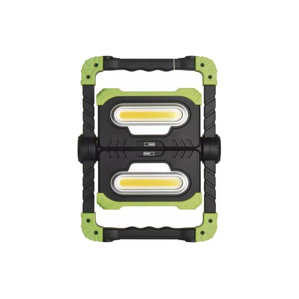 EMOS 1450000320 Aufladbarer COB LED-Strahler P4536, 2000 lm, 8000 mAh, schwarz/grün