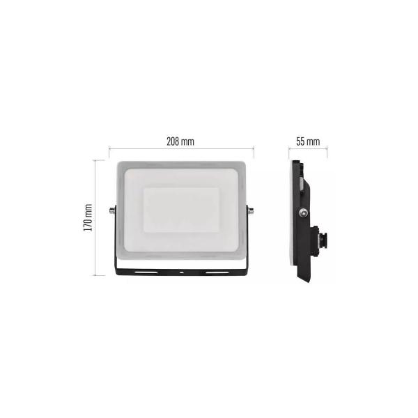 EMOS 1531252540 LED-Strahler ILIO, 51W, 4600lm, 4000K, schwarz