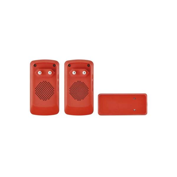 EMOS WIRELESS DOORCHIME AC P5750.2R Drahtlose Türklingel mit zwei Empfängern, weiß-rot