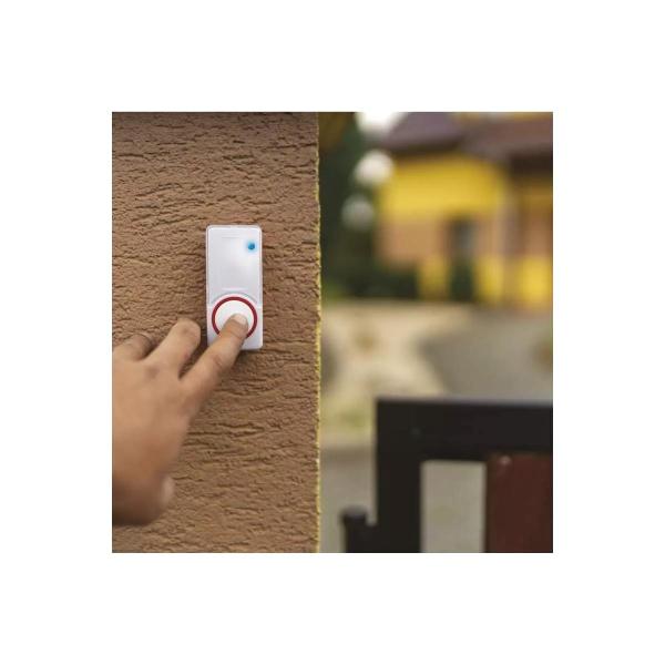 EMOS WIRELESS DOORCHIME AC P5750.2R Drahtlose Türklingel mit zwei Empfängern, weiß-rot