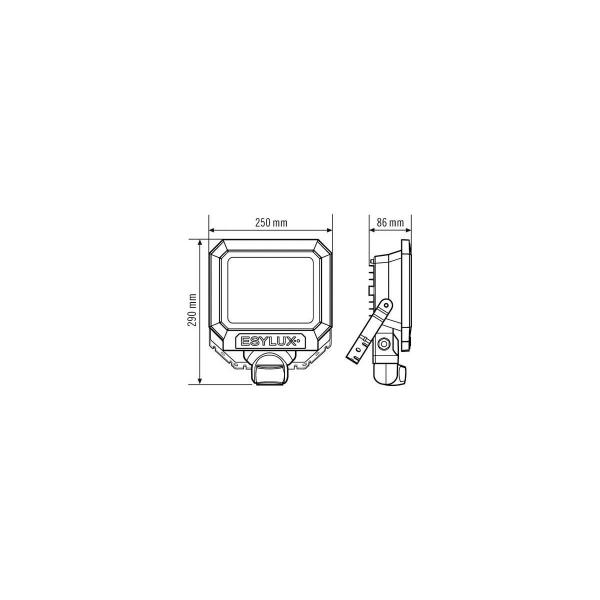 Esylux EL10810275 LED Strahler AFL SUN 50W 5K, 5630lm, 5000K, IP65, weiß