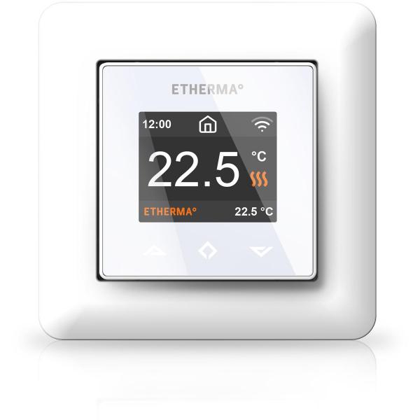 ARDEBO.de Etherma eTOUCH-PRO-1-W Smart-Thermostat mit Wi-Fi und App-Steuerung, 5-40°C, 16A, weiß (41236)